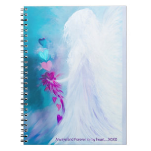 Cahier à spirale coeurs d'ange