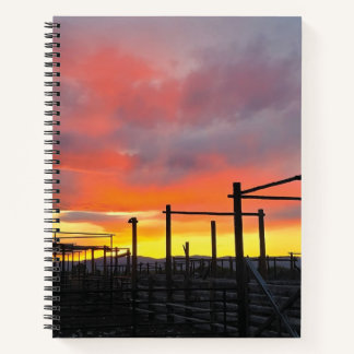 Cahier à spirale Corral au coucher du soleil