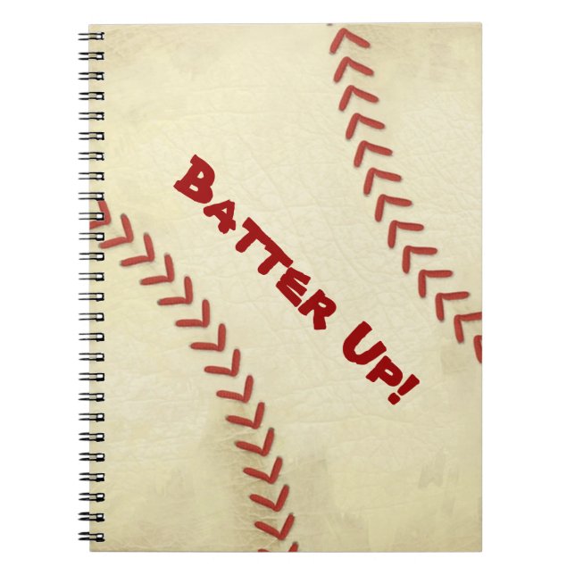 Cahier à spirale de baseball Batter Up (Devant)