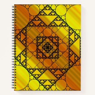Cahier à spirale de géométrie fractale