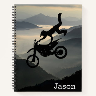 Cahier à spirale de moto de motocross montagne