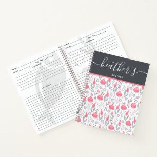 Cahier à spirale de recettes personnalisées