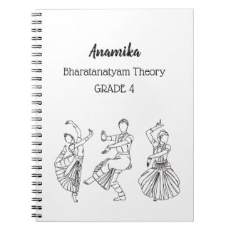 Cahier à spirale de théorie de danse bharatanatyam