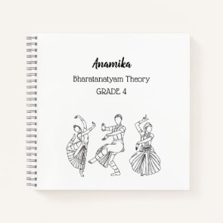 Cahier à spirale de théorie de danse bharatanatyam