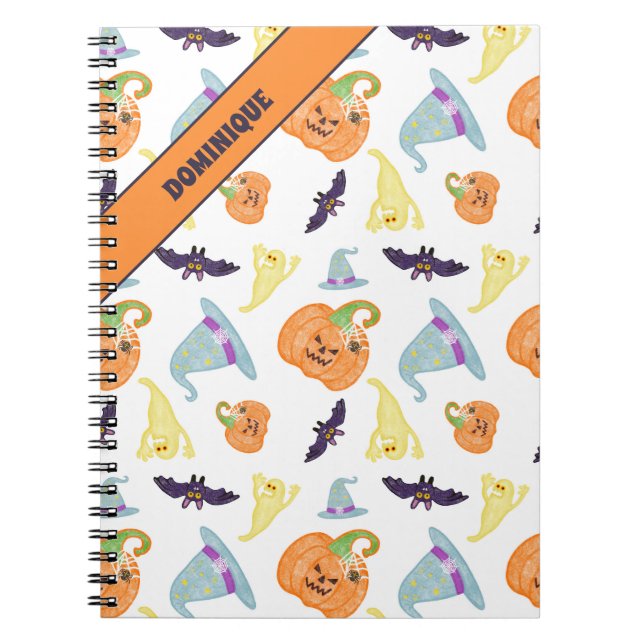 Cahier à spirale d'Halloween effrayant (Devant)