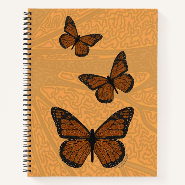 Cahier à spirale Doodled Monarch (Devant)