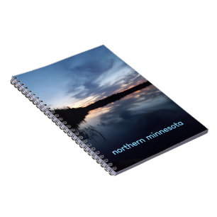 Cahier à spirale du reflet du coucher de soleil su