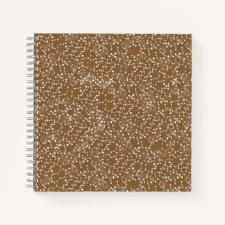 Cahier à spirale en damas or