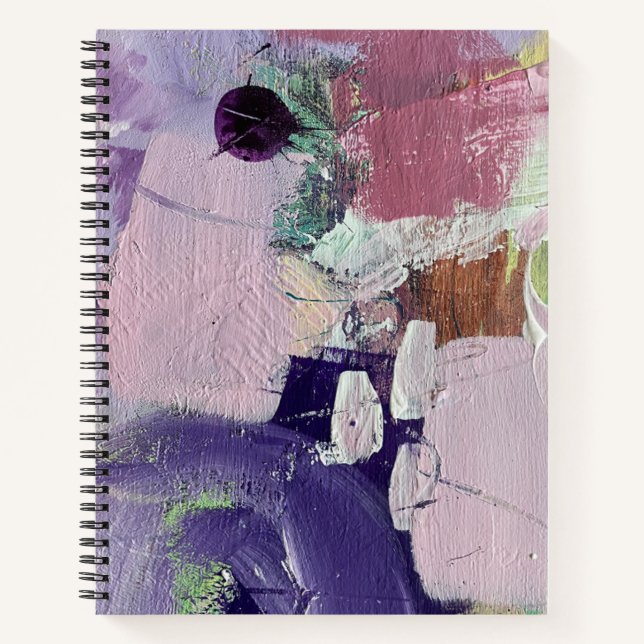 Cahier à spirale en design marshmallow rose (Devant)