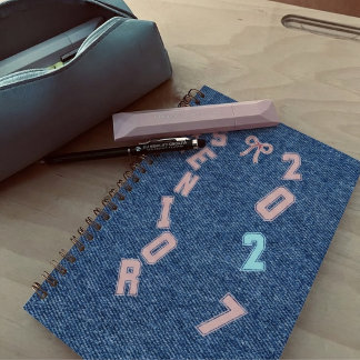 Cahier à spirale en patchwork en denim Senior 2027