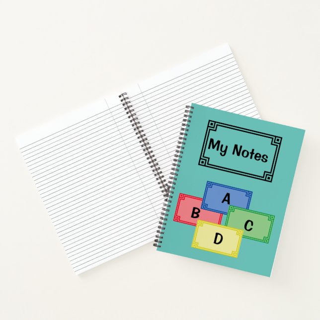 Cahier à spirale - Étiquettes Mes Notes  (Intérieur)