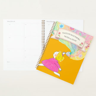 Cahier à spirale floral à fleurs sauvages aquarell