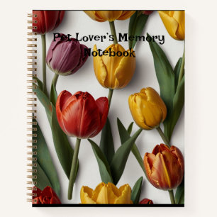 Cahier à spirale floral élégant