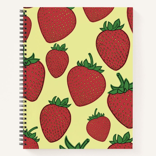 Cahier à spirale fraise (Devant)