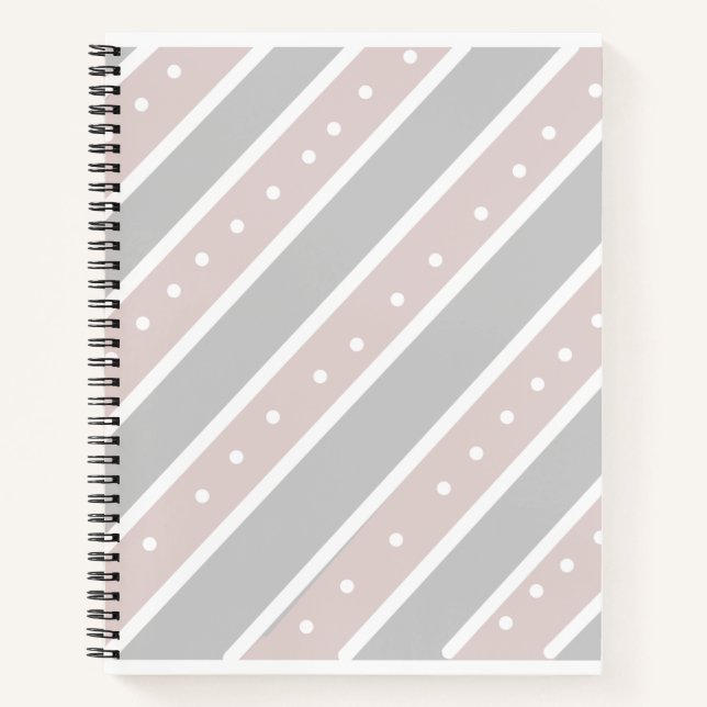 Cahier à spirale gris clair et rose (Devant)