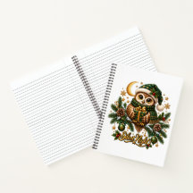 Cahier à spirale ligné de Noël « Nuit silencieuse 