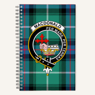 Cahier à spirale MacDonald Tartan et blason de cla