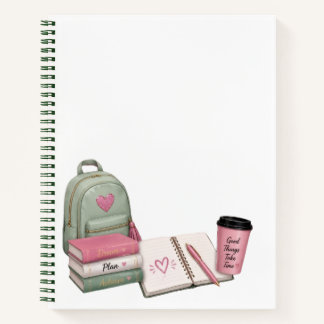 Cahier à spirale mignon pour la planification des