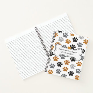 Cahier à spirale moderne neutre avec empreinte de