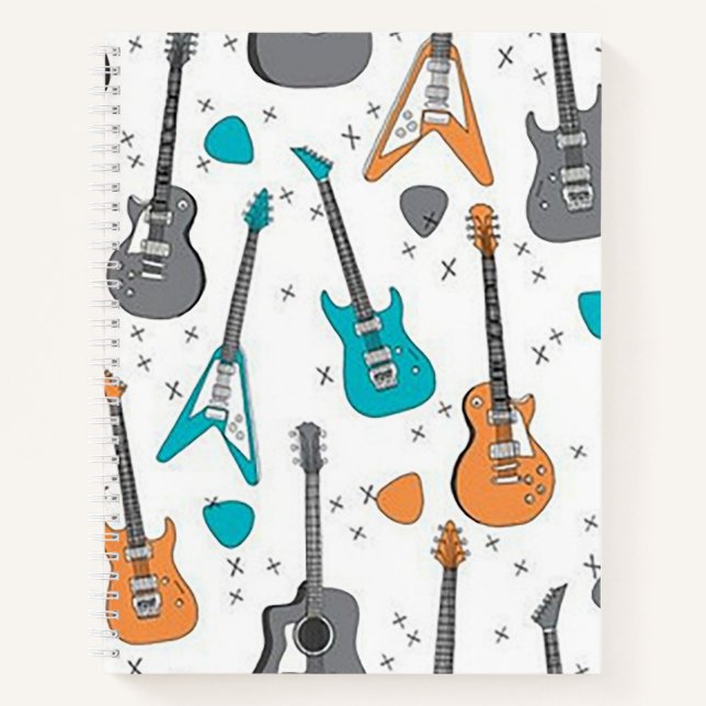 Cahier à spirale Musique de Guitare (Devant)