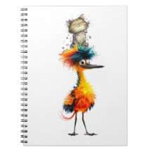 Cahier à spirale oiseaux colorés, Amour d'oiseaux