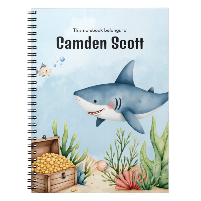 Cahier à spirale pour enfants sous la mer  (Devant)