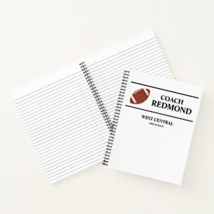 Cahier à spirale pour entraîneur de football (ou t