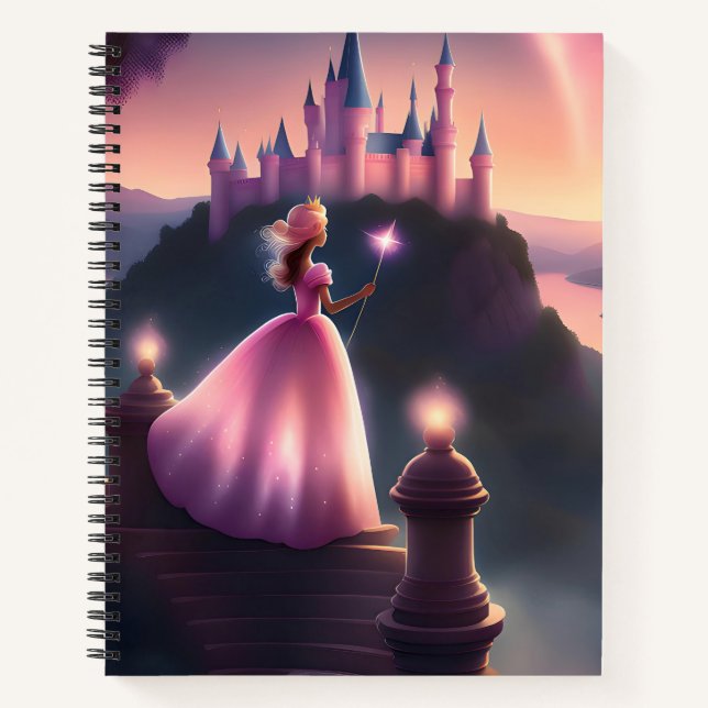 Cahier à spirale Princesse Rose - Envoûtant (Devant)