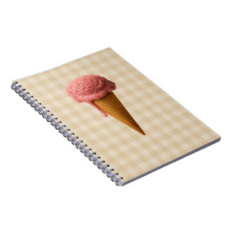 Cahier à spirale rose et beige retour à l'école