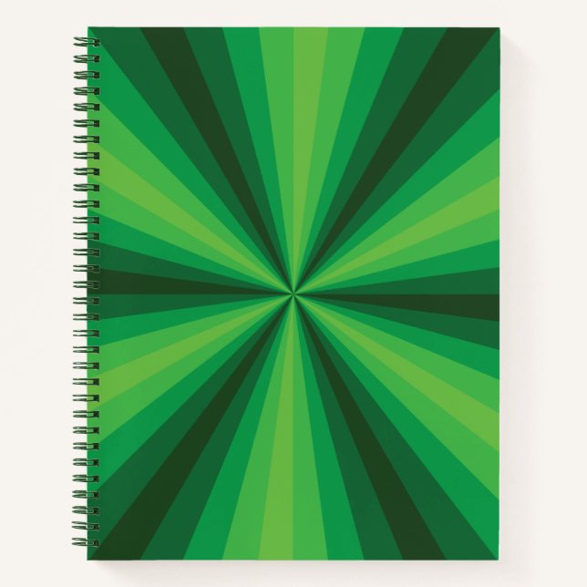 Cahier à spirale vert illusion optique (Devant)