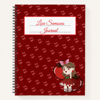 Cahier à spirales avec design Apple Chibi