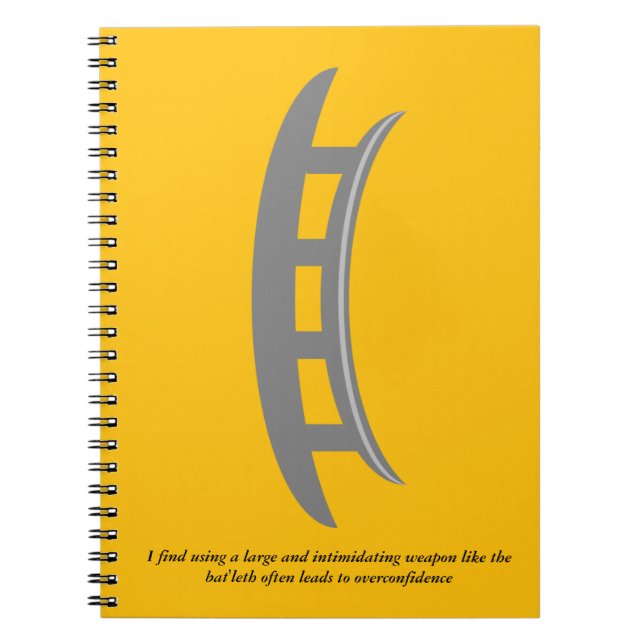 Cahier à spirales Bat'leth (Devant)