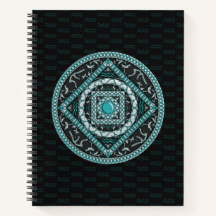 Cahier à spirales Mandala du Verseau