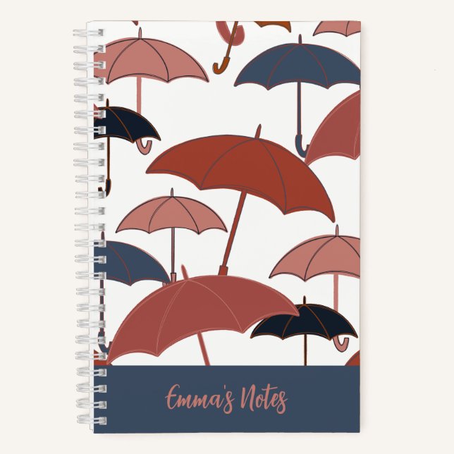 Cahier à spirales parapluie lumineux | Journal d'a (Recto)