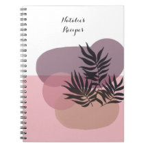 Cahier Abstrait Tropical Rose Pâle Pastel
