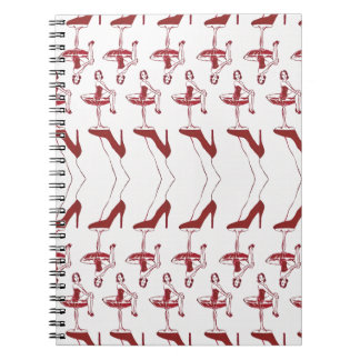 Cahier aquarelle Vintage Pinup Verre à cocktail