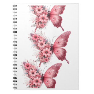 Cahier Artistique Papillons Roses – Couverture Flo