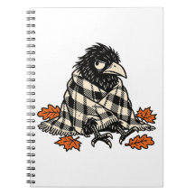 Cahier Automnal Corbeau Motif Carreaux Cosy