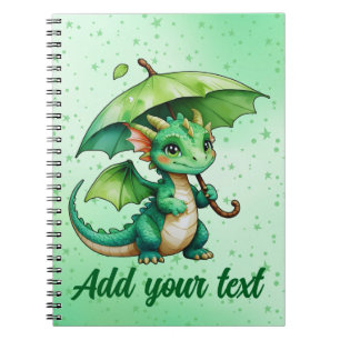 Cahier avec illustrations de bébé dragon