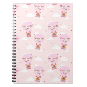 Cahier ballon en peluche capybara rose