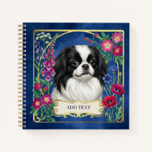 Cahier bleu personnalisé Japanese Chin
