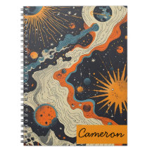 Cahier Céleste Personnalisé – Nom Personnalisé