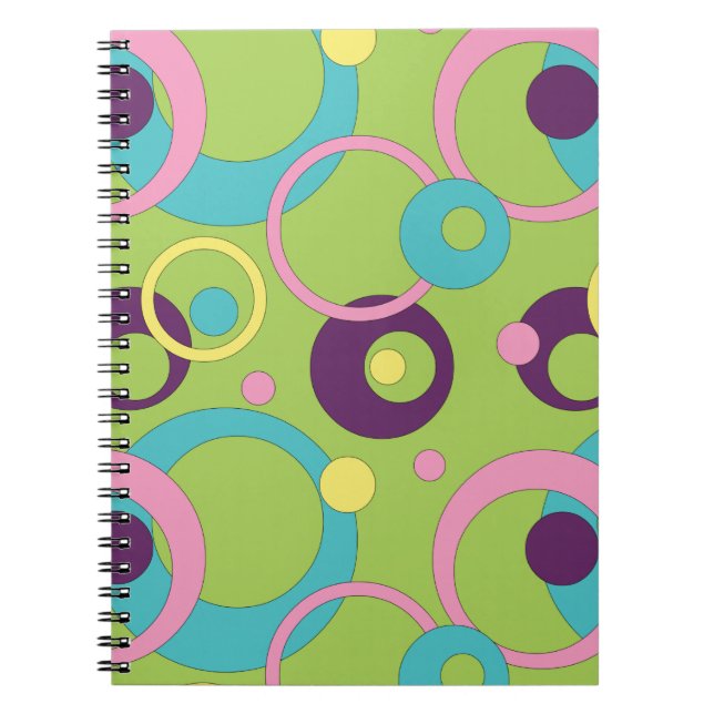 Cahier Cercles Verts Funky (Devant)