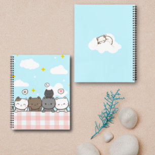 Cahier Chat de Dessin Animé Mignon 