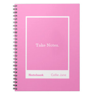 Cahier Classique de Citation en Bloc Rose Clair