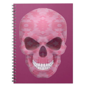 Cahier Crâne Camouflage Rose