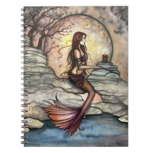 Cahier d'art de sirène de lagon tranquille