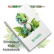 Cahier d'aventure dinosaure vert pour enfants
