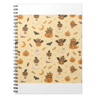 Cahier de belettes en costume d'Halloween mignon