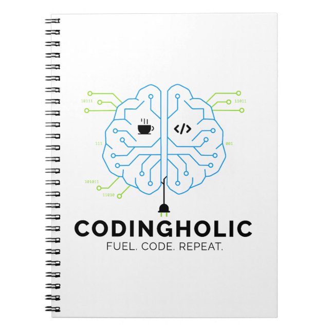 Cahier de codage Tech Brain pour programmeurs (Devant)